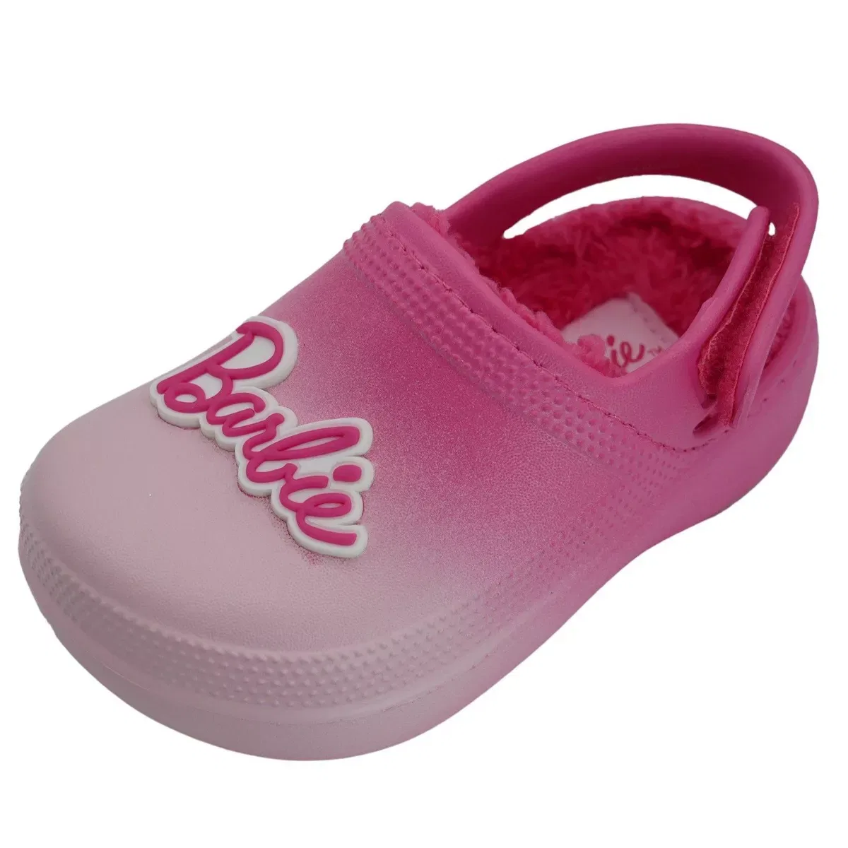 Детские сабо для девочек с искусственным мехом Barbie, Pink Ombre
