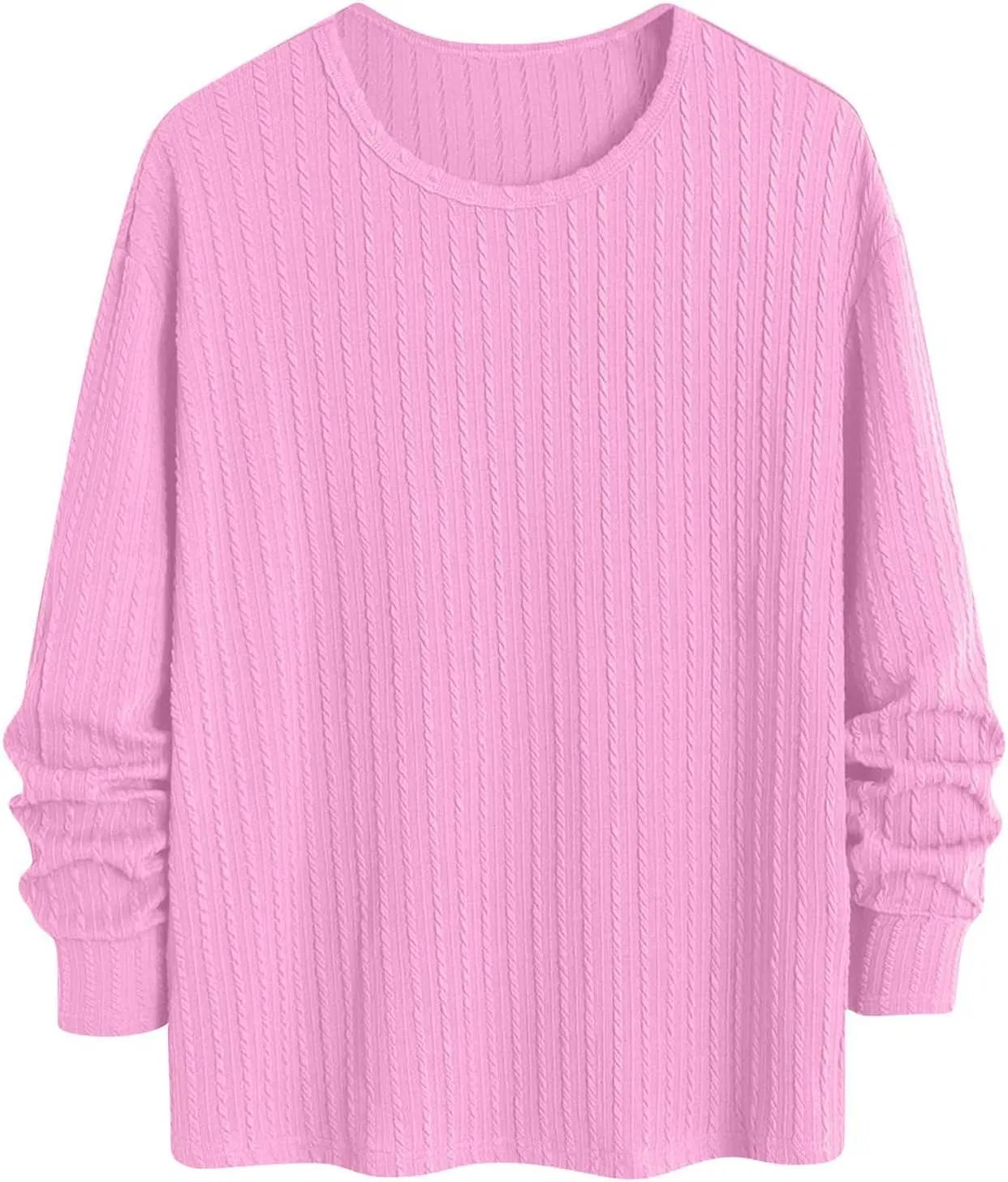 Мужская длинная футболка с текстурным трикотажем, Pink — фото 4