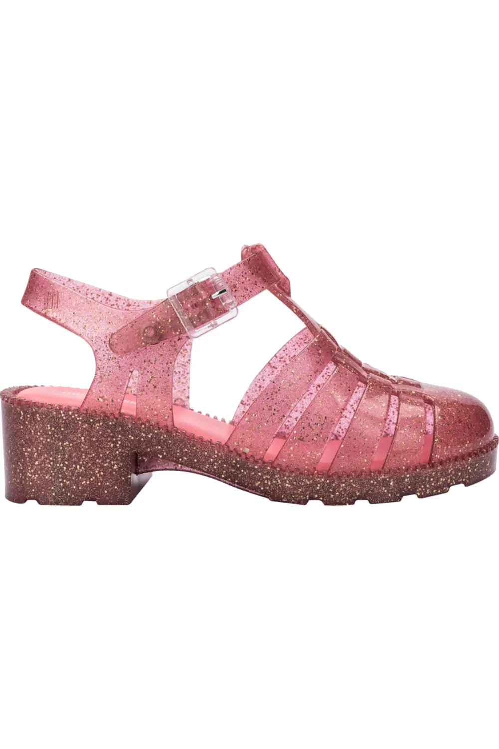 Детские сандалии рыбак на плоской подошве Posession Mini Melissa, Glitter Pink — фото 2