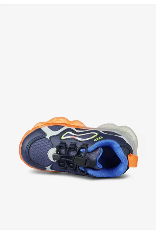 Детские кроссовки для девочек со светодиодами Vicco, Navy Blue — фото 3