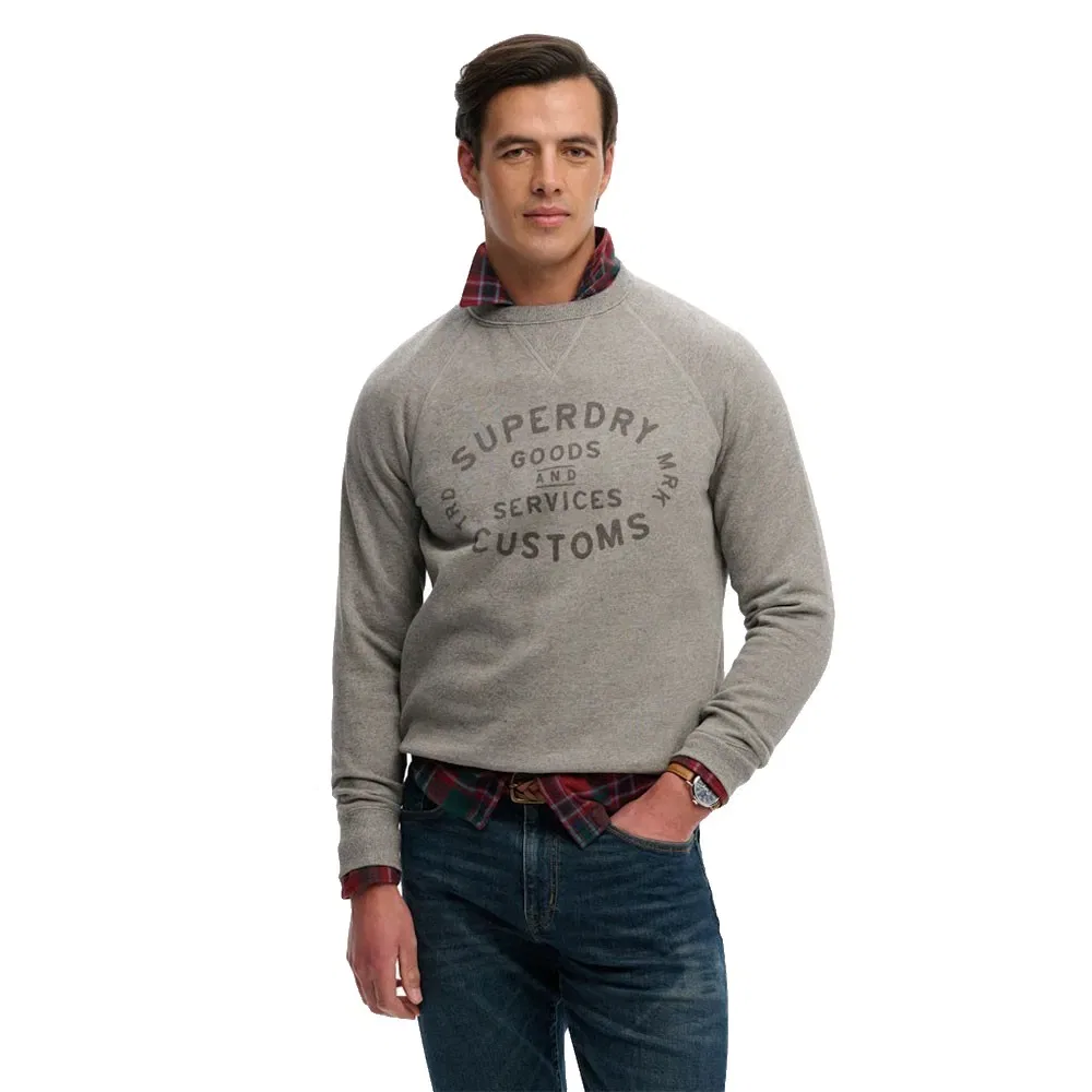 Свитшот Vintage Print Superdry, серый