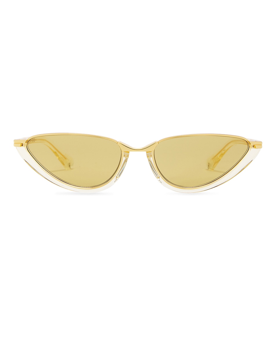 

Cat Eye Солнцезащитные очки Bottega Veneta, Yellow & Brown