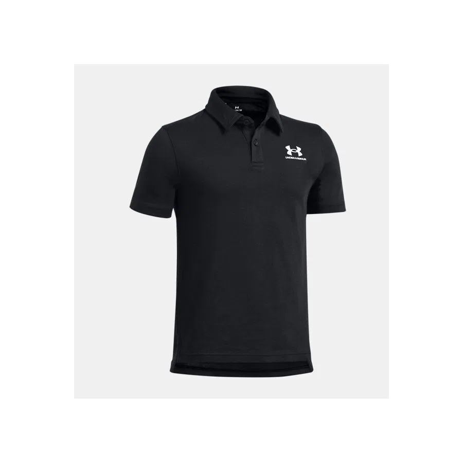 Детское поло из джерси с длинным рукавом Under Armour UA Icon Polo T-shirt, Серый — фото 3