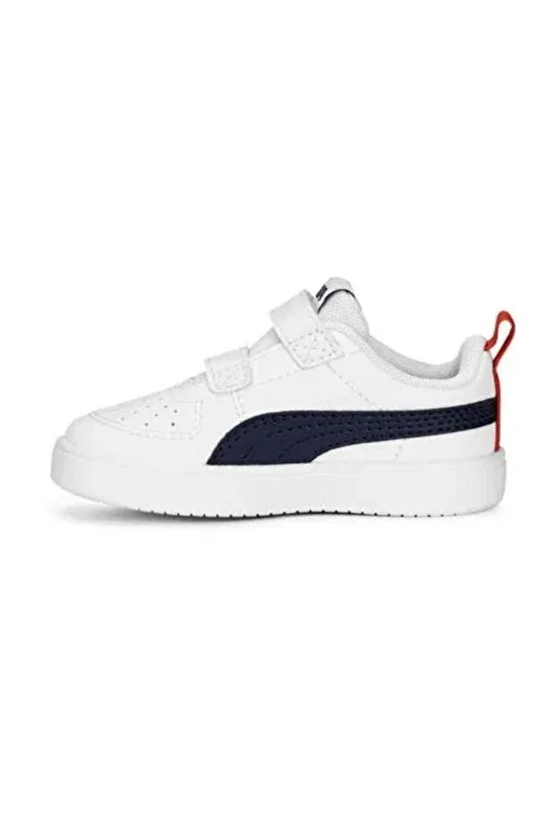 Детские кроссовки для девочек с принтом Rickie V Puma, White — фото 2