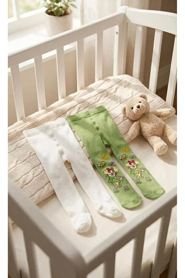 Детские колготки хлопковые комплект 3 шт Miniday Baby, Green