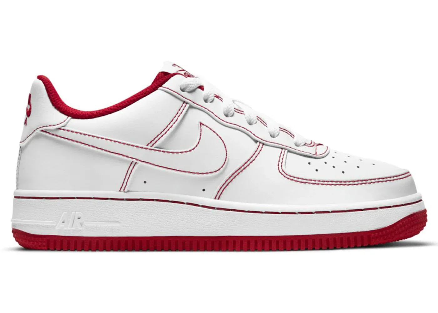Детские кроссовки Lifestyle Nike Air Force 1 Low, University Red/Black/White/Light Smoke Grey