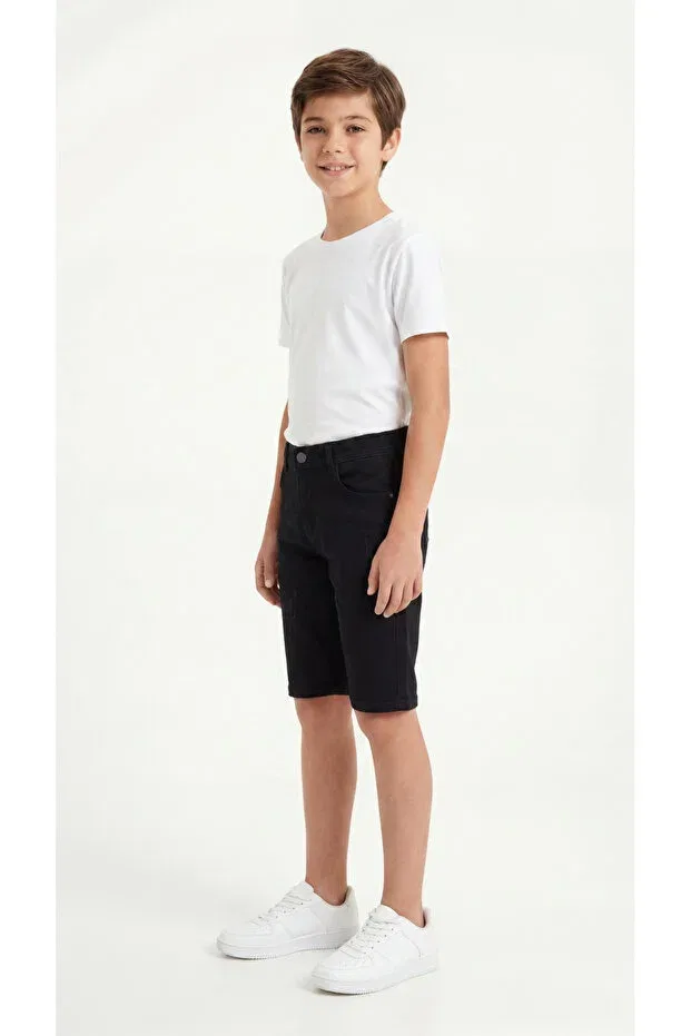 Детские шорты для мальчиков джинсовые Mışıl Kids, Black — фото 2