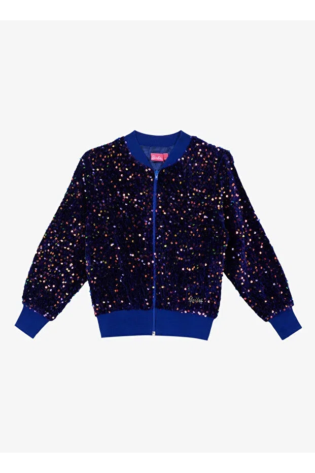 Детские свитшот для девочек с пайетками Barbie, Navy Blue