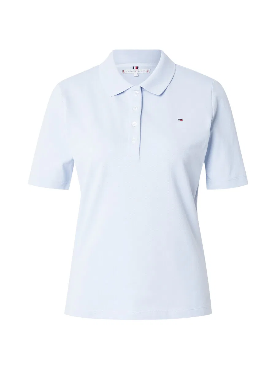 Футболка TOMMY HILFIGER '1985 Regular Fit' пастельно-голубого цвета