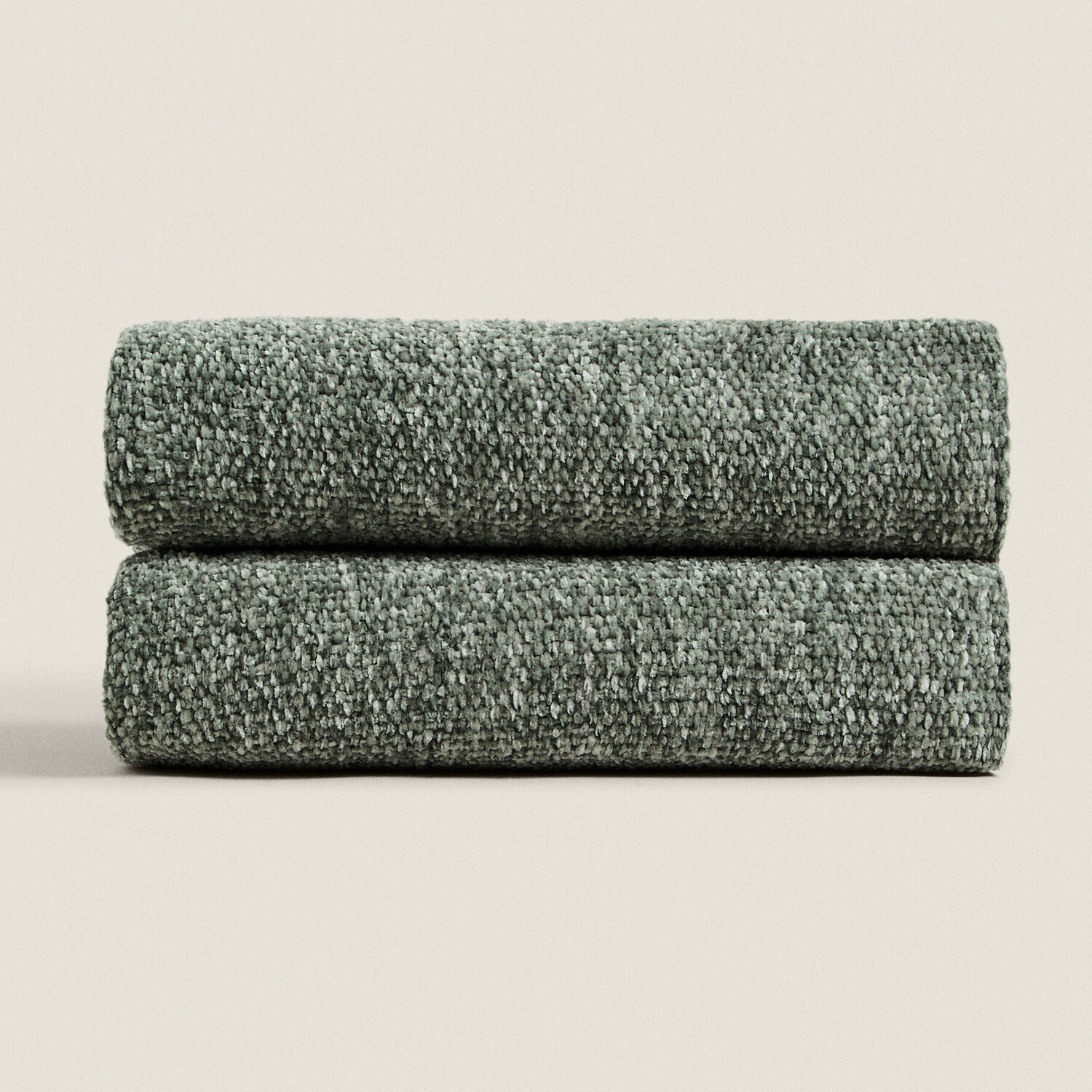 

Плед Zara Home Chunky Chenille, зеленый