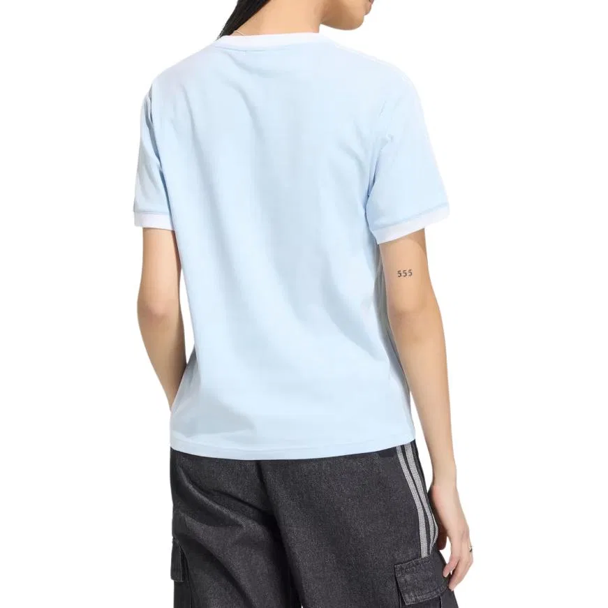 Женская футболка с круглым вырезом Adidas Originals, Sky Blue — фото 4