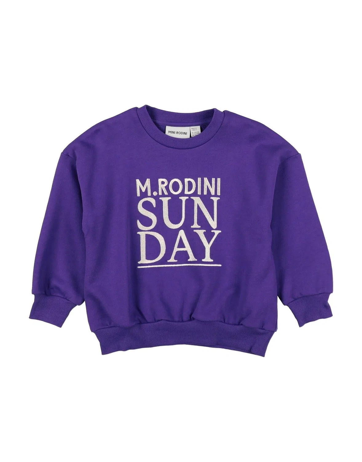 Детский свитшот для девочек с вышивкой Mini Rodini, фиолетовый