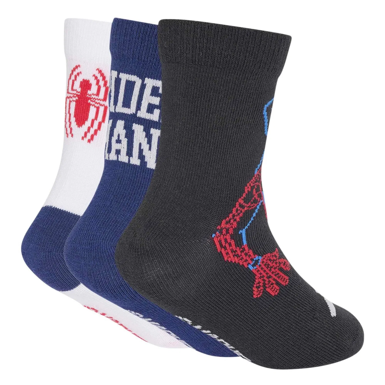Детские носки с принтом Marvel Adidas Sport Lk Mrvl Sm 3Pp, цвет Black/Dark Blue/White — фото 2