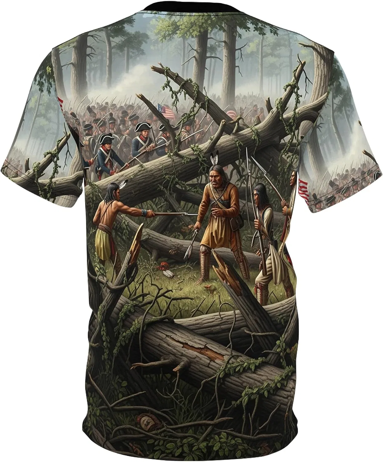 Унисекс футболка с принтом Battle of Fallen Timbers 1794, Black Stitching — фото 2
