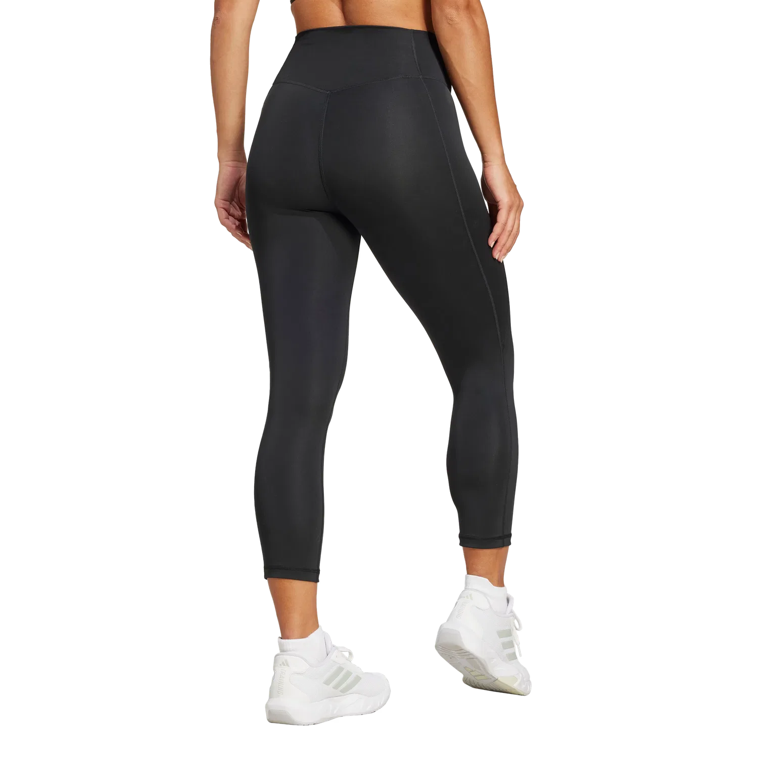 Женские спортивные леггинсы 7/8 длины Adidas, черный — фото 4