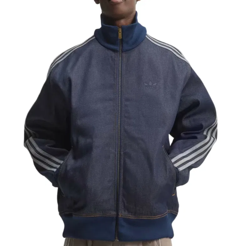 Мужская куртка джинсовая с воротником-стойкой Adidas Originals, Indigo Denim — фото 3