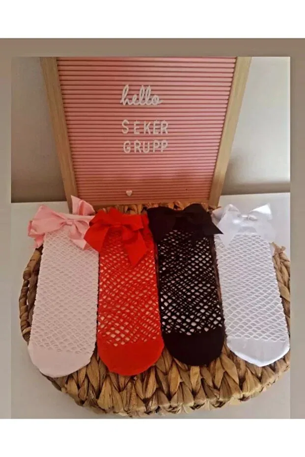 Детские носки для девочек с бантиком Şeker Grup, Pink