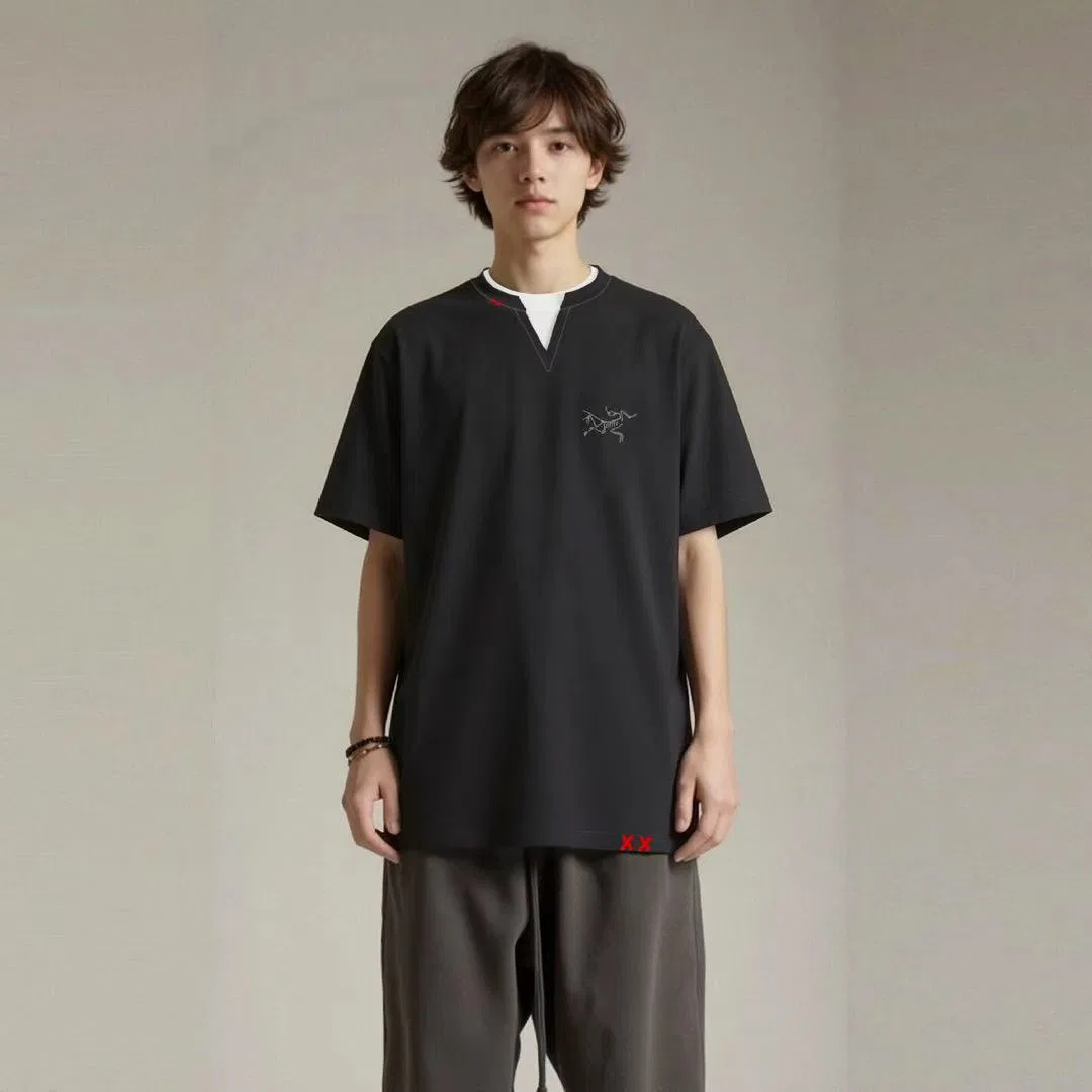 Футболка унисекс с круглым вырезом и коротким рукавом KRAGG T Shirts Arcteryx, Black — фото 4
