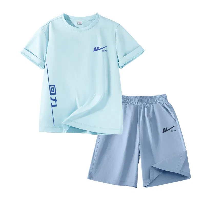 Детский спортивный комплект с принтом Light Blue/H Hui Li Haze Blue K+H Slashed Blue Bottom-Black/H Silicone Hui Li White K WARRIOR — фото 3