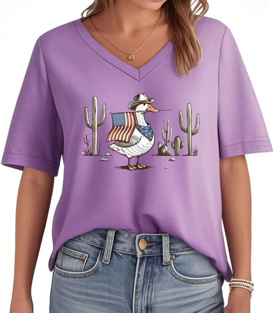 Мужская футболка с патриотическим принтом Goose, Purple