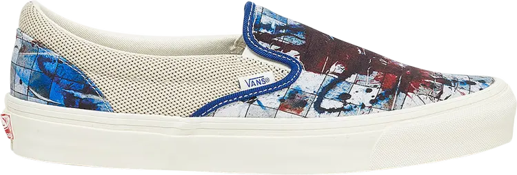 

Кеды Vans Ralph Steadman x OG Classic Slip-On LX Checkerboard Splatter, синий