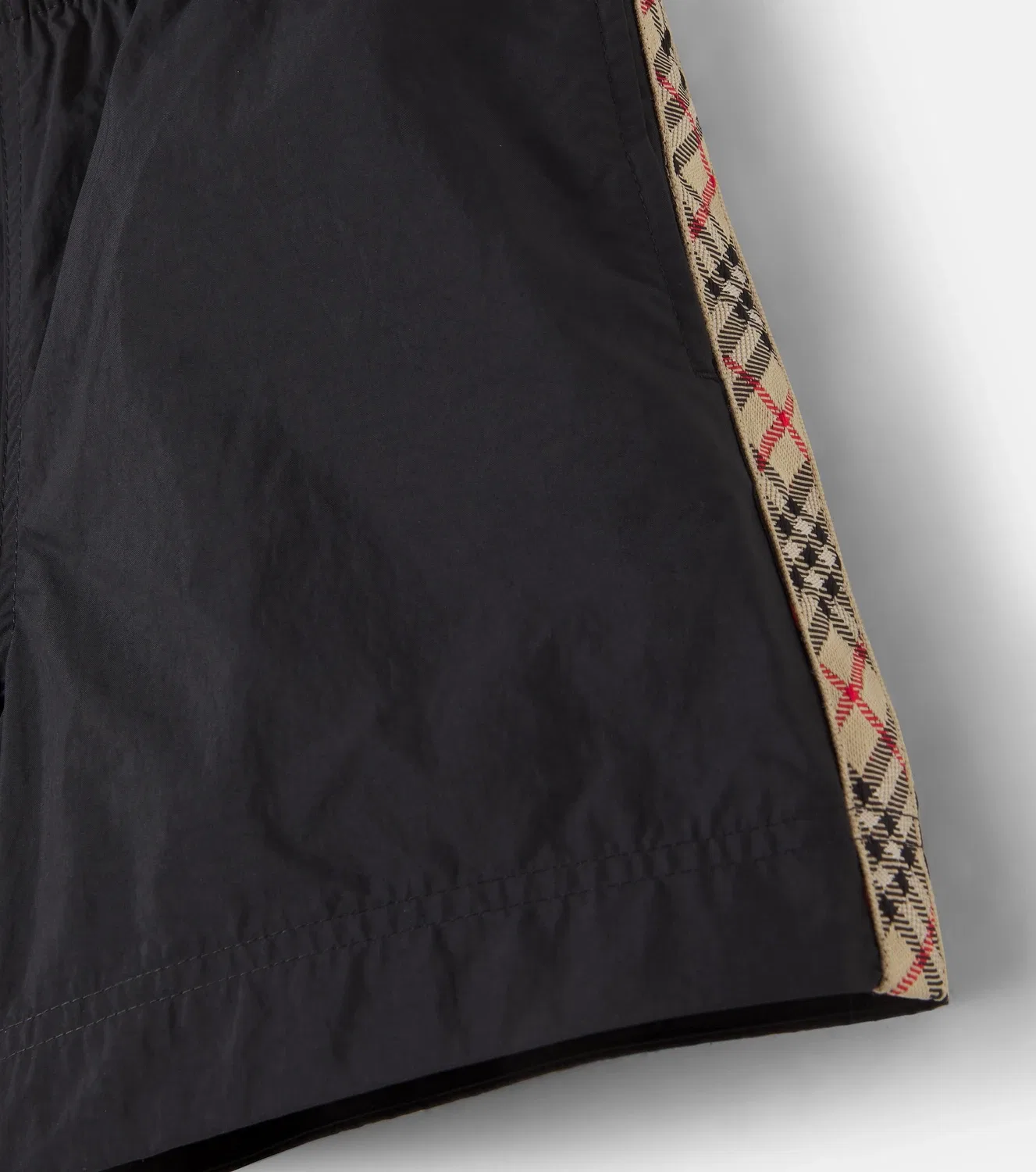 Плавки бикини в клетку Burberry Kids, черный — фото 4