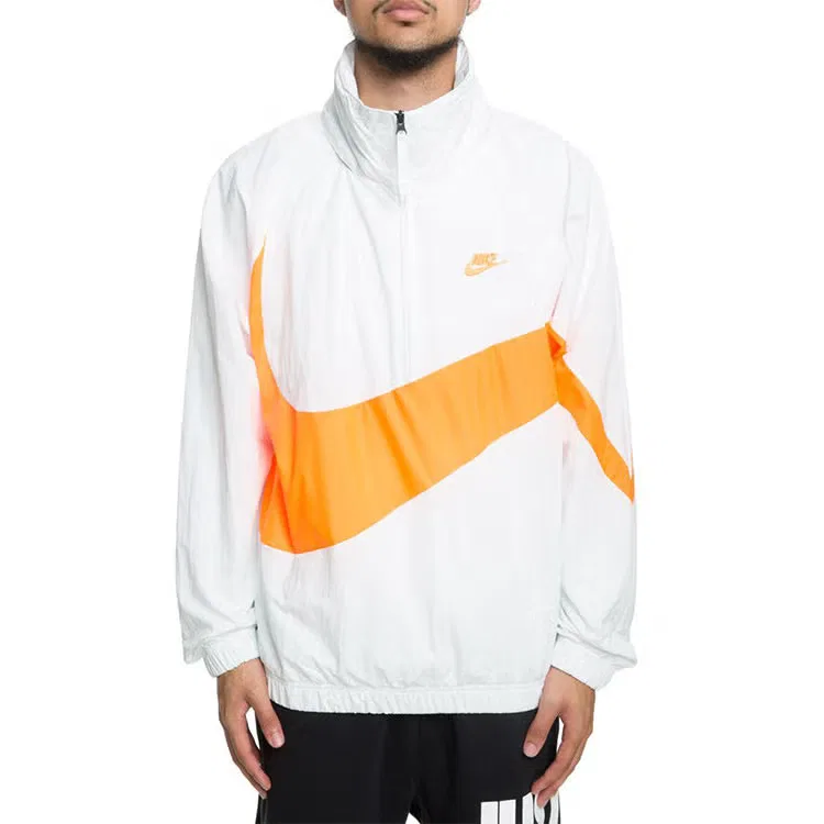 Куртка на молнии с принтом Big Swoosh Nike, белый — фото 2