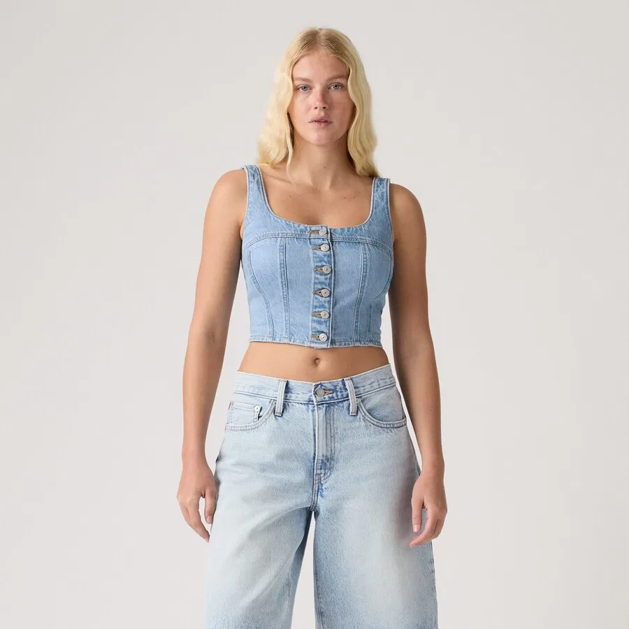 Блузка LEVI'S 'AUDRA' из синей джинсовой ткани — фото 2