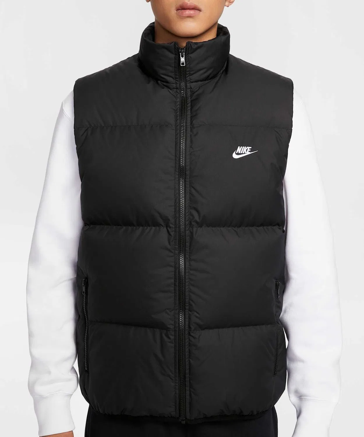 Мужской утепленный жилет Nike Sportswear Club Therma-FIT Puffer Vest, Black — фото 4