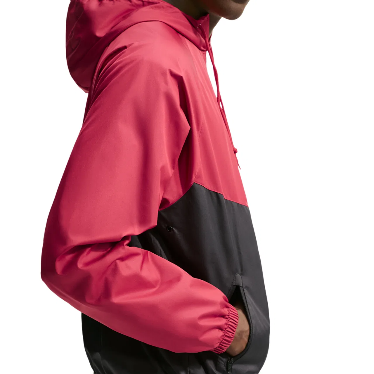 Мужская куртка Nike NSW Windrunner с капюшоном, Tough Red/Black/Black — фото 2