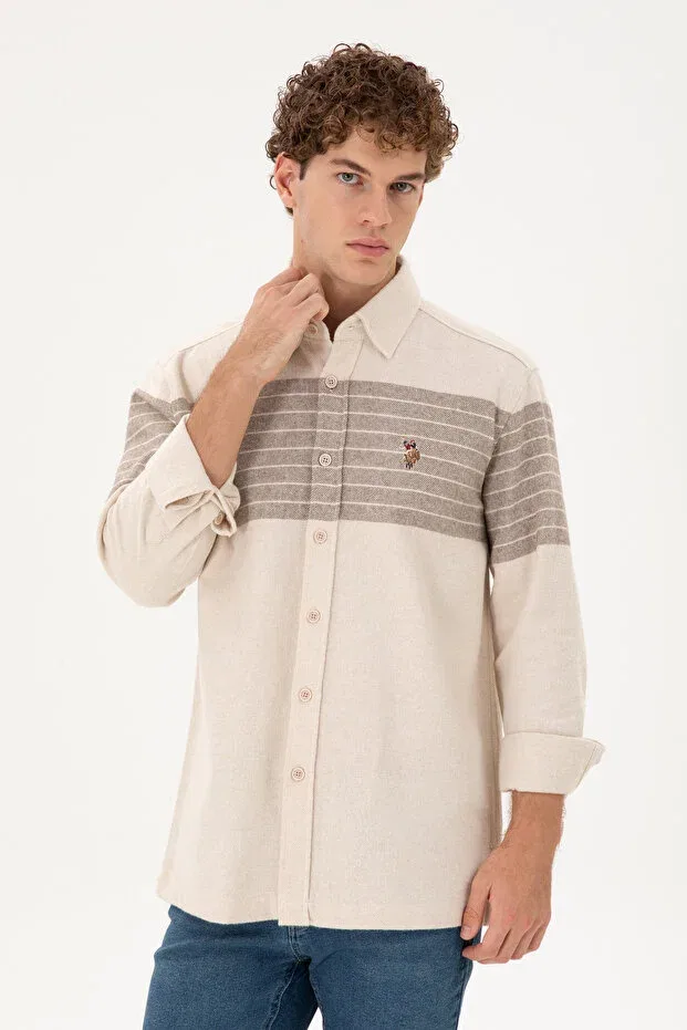 Мужская рубашка с длинным рукавом U.S. Polo Assn., Stone