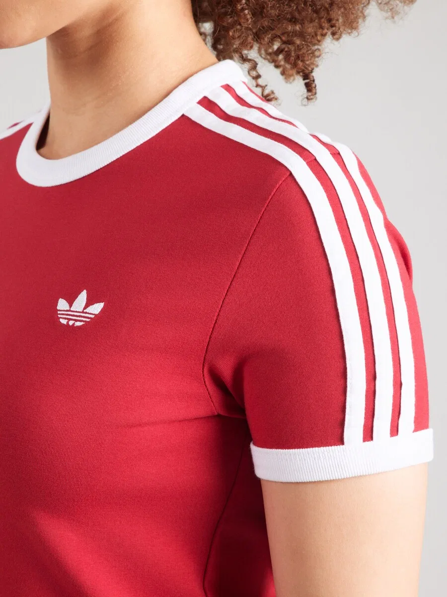 Футболка ADIDAS ORIGINALS красного цвета — фото 2