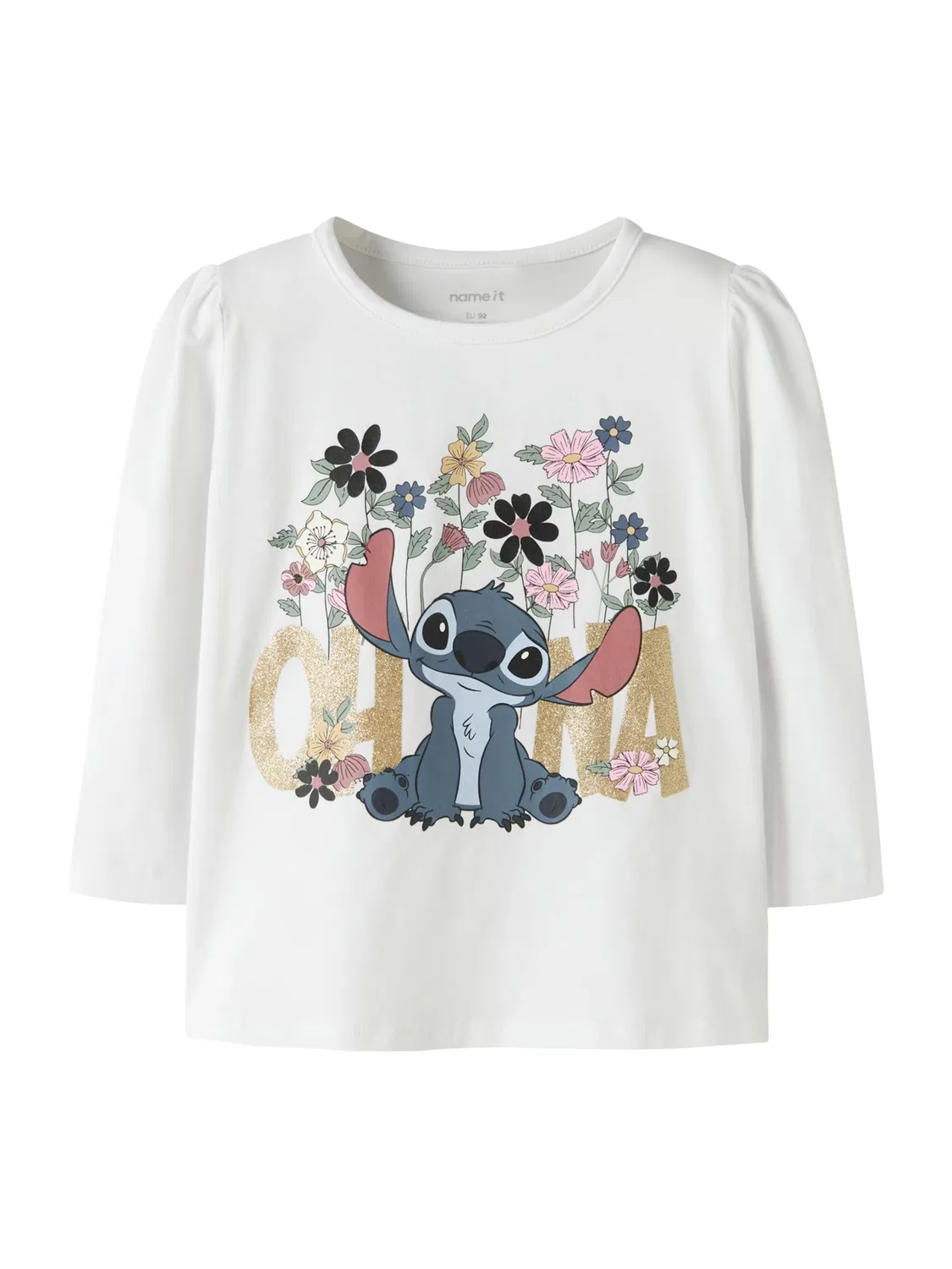 Футболка Name It NMFJINA STITCH белого цвета