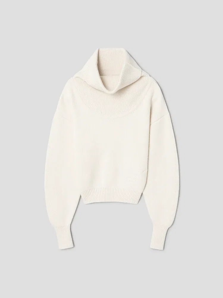 Пуловер с широким воротом Pallone JACQUEMUS, Ivory