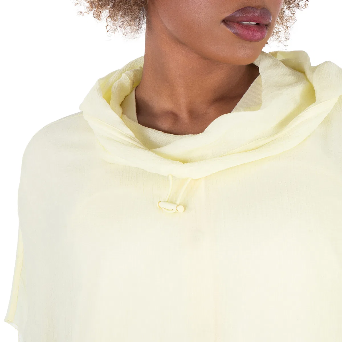 Платье с кулиской и капюшоном Drawstring Hood Silk Dress Burberry, Sherbet — фото 2