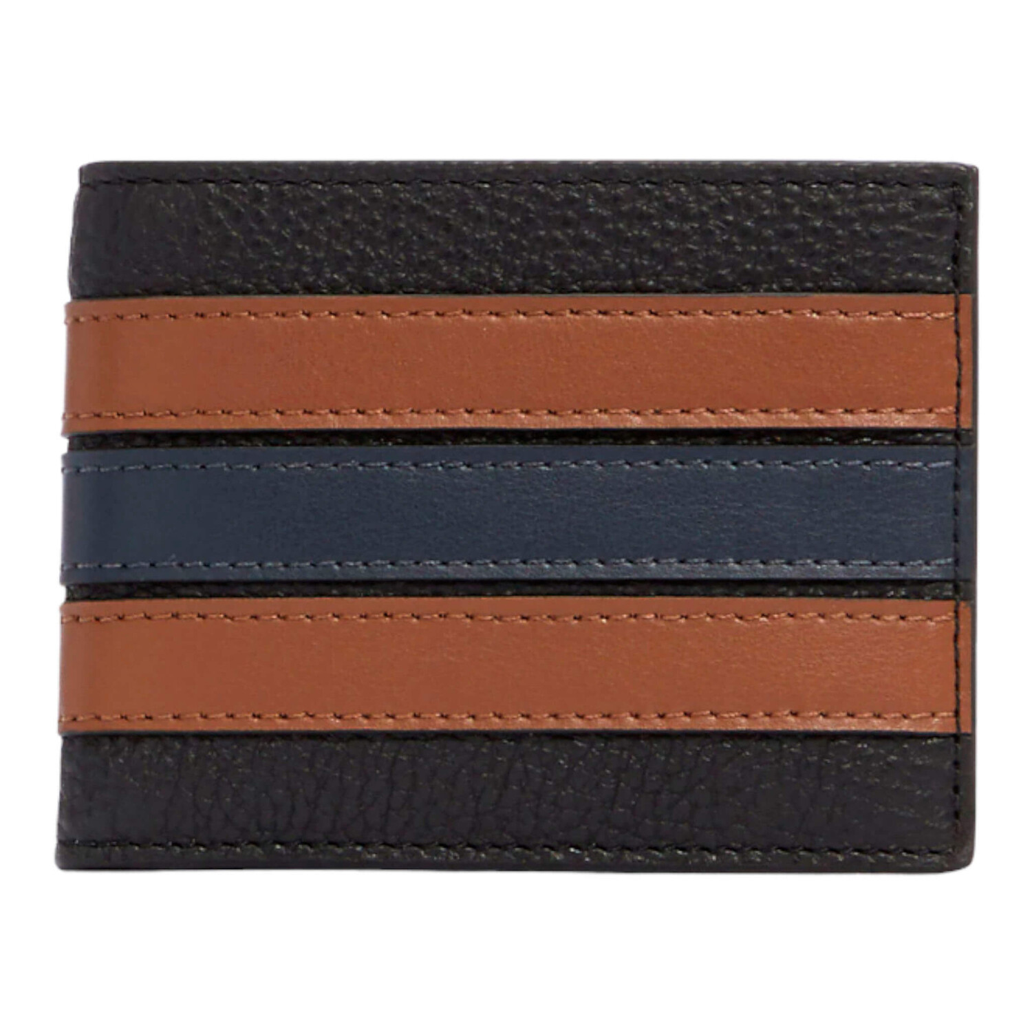 

Кошелек Coach Slim Bifold With Varsity Stripe, черный