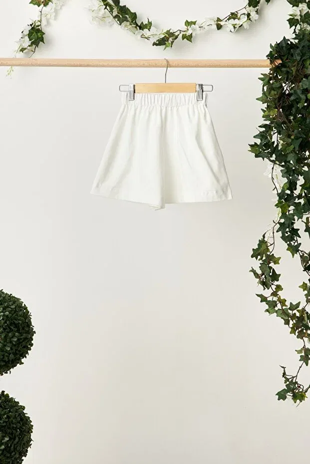 Детские шорты для девочек хлопковые Sportswear Babygiz, White