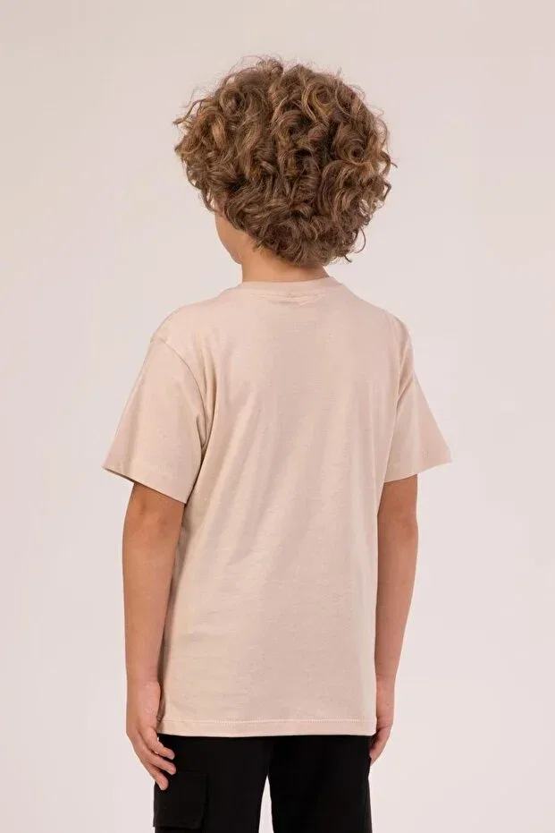 Детская футболка с принтом Skater Men'S Tshirt Dmb Kids, Beige — фото 2