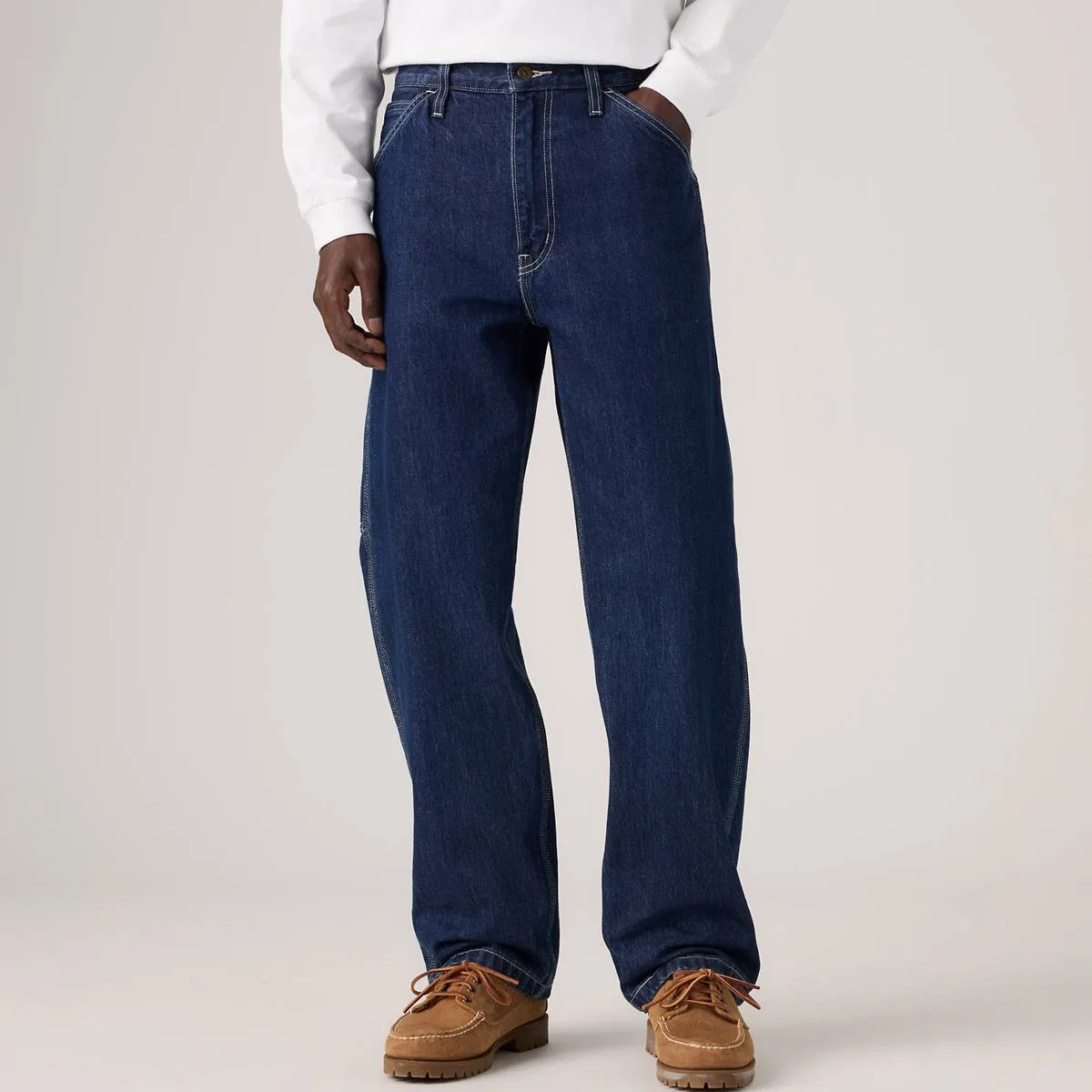 свободные прямые мужские рабочие джинсы 568 Levi's, Turn It Around - Medium Wash — фото 2