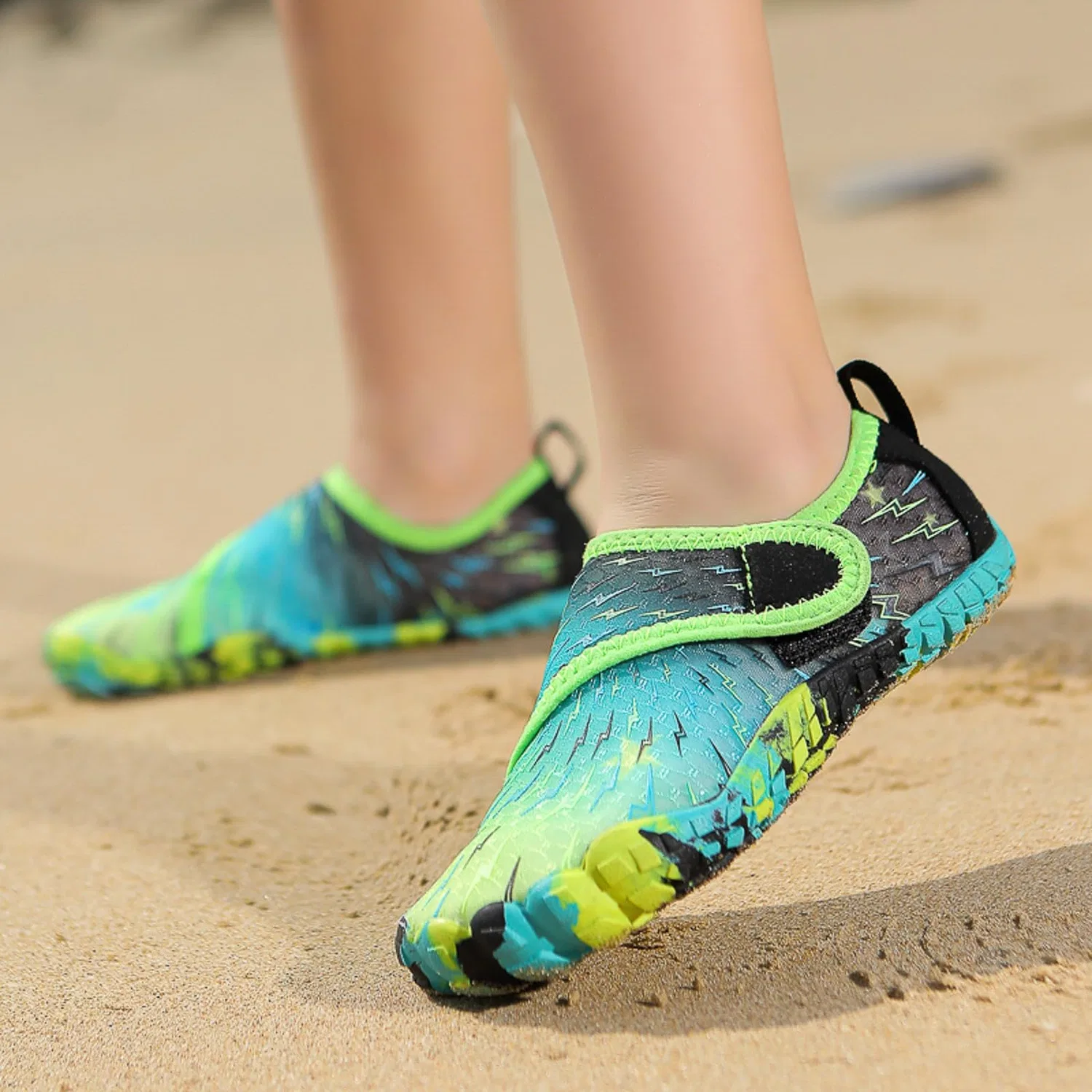 Детские кроссовки с принтом Barefoot Scarpe Scoglio Bambino Trekking Bambina Ginnastica Ragazzo 35 da Pianta Larga con Elastico Estive Bimbo Basket 34 Tela Bimba 24 Primavera 25 Corsa XS in Ortopediche Bambini, Verde — фото 3
