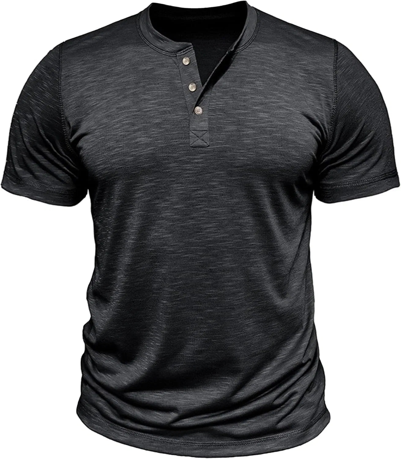 Мужская футболка поло с пуговицами Cotton, Black