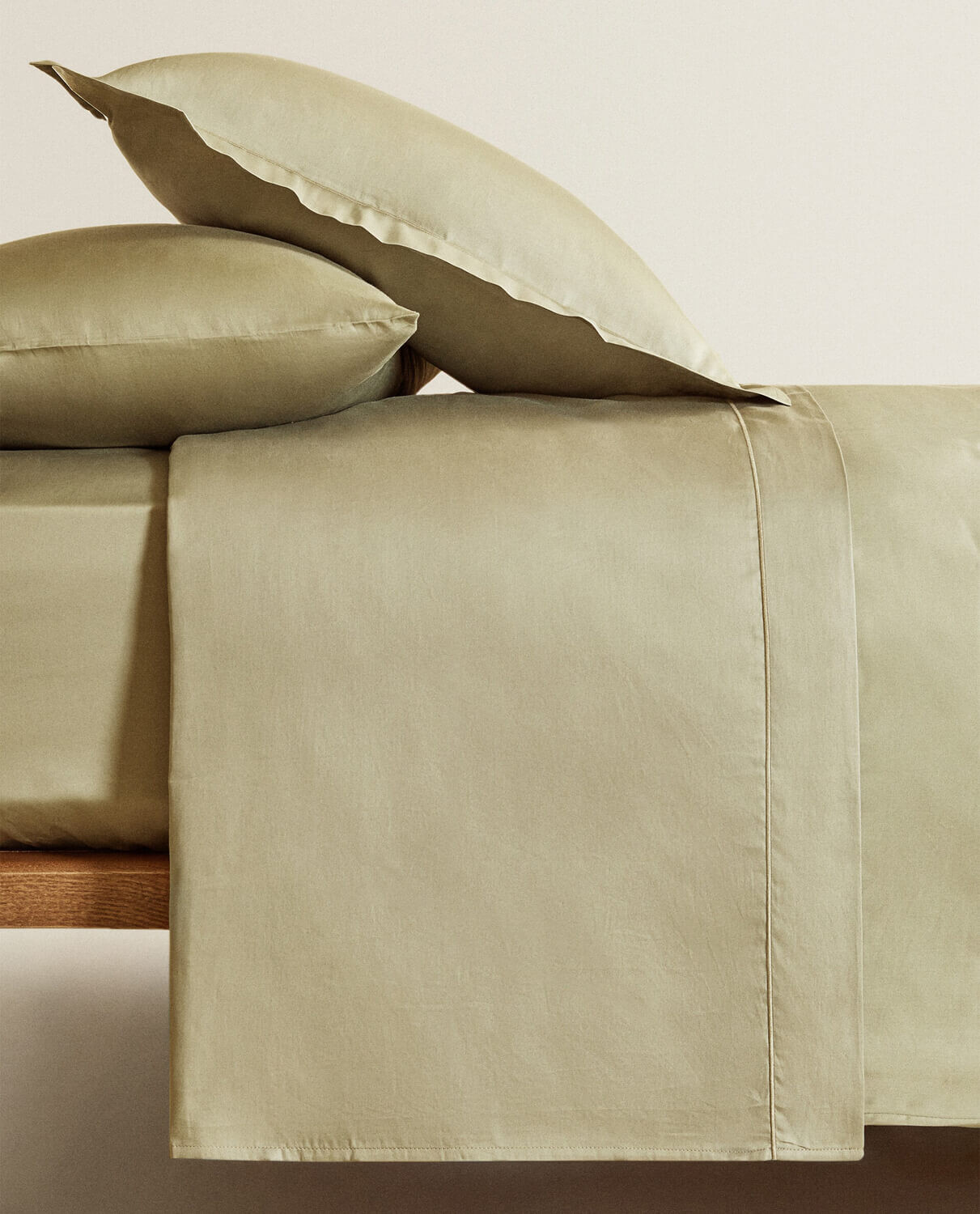 Пододеяльник Zara Home Cotton Sateen, зеленый — фото 4