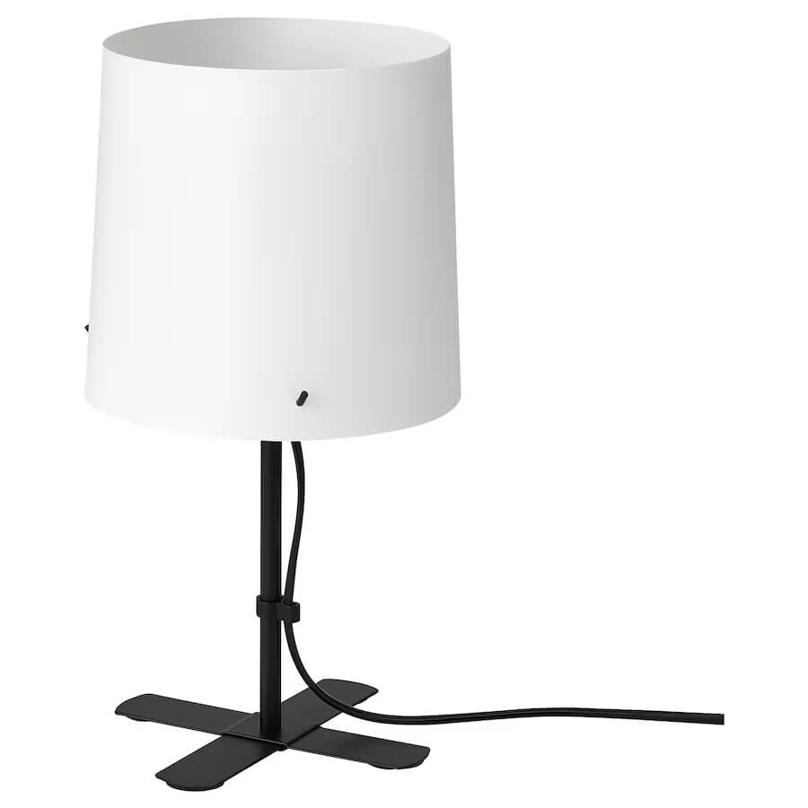 

Настольная лампа Ikea Barlast, черный/белый
