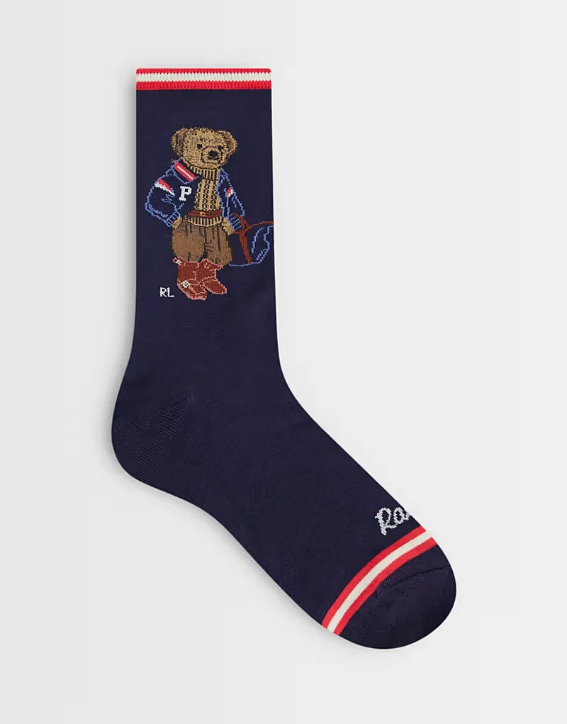 Носки Polo Ralph Lauren с логотипом медведя, темно-синие