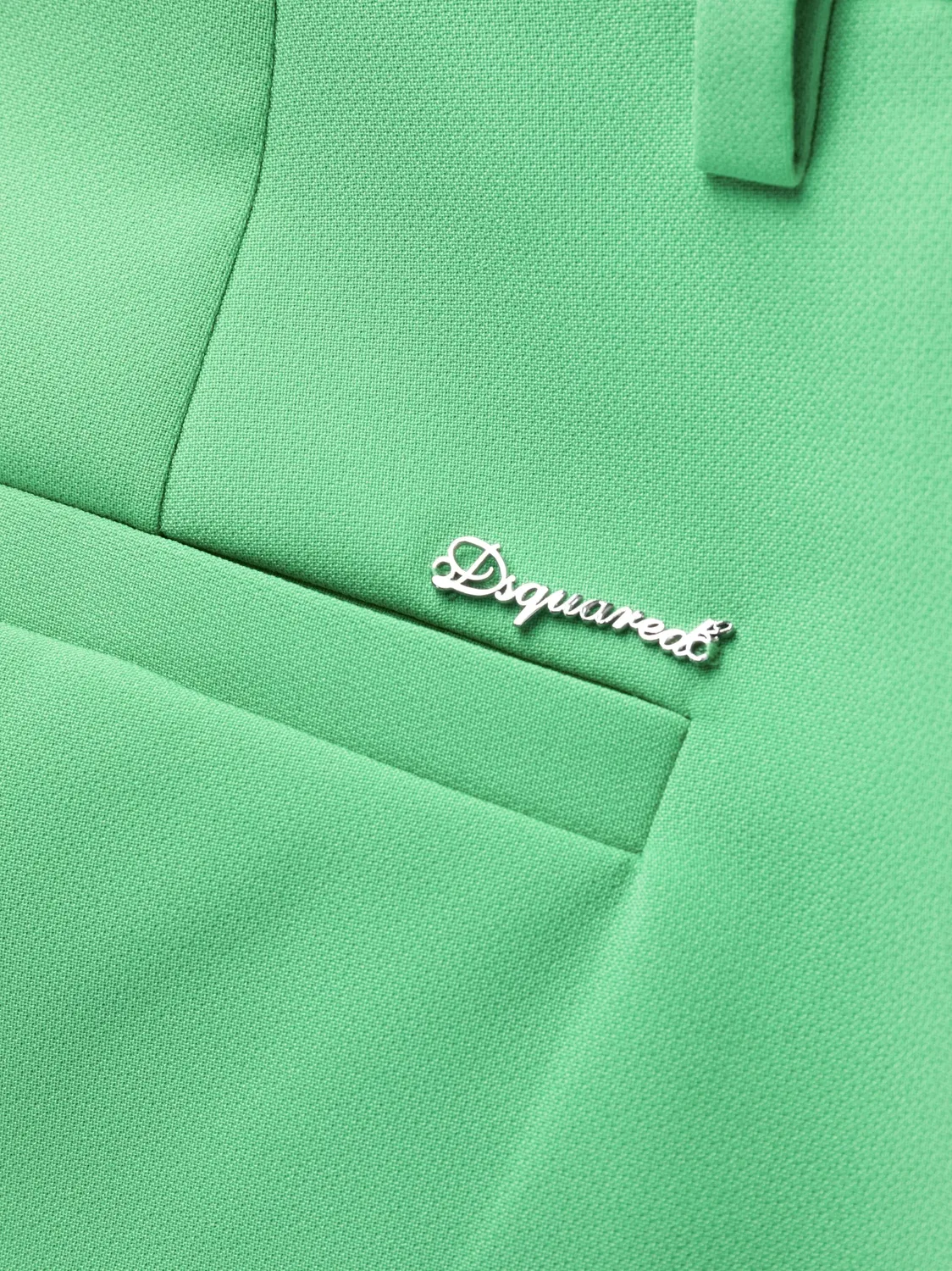 Кро́ппированные брюки кик-флэр DSQUARED2, зеленый — фото 2