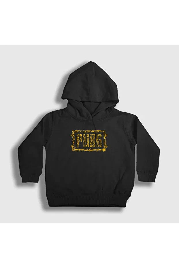 Детское худи с принтом Ammo Pubg Presmono, Black