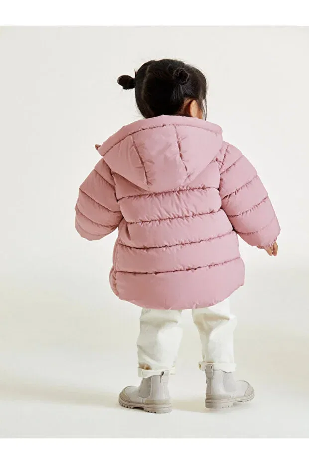 Детское пальто для девочек на молнии Next Baby, Pink — фото 3