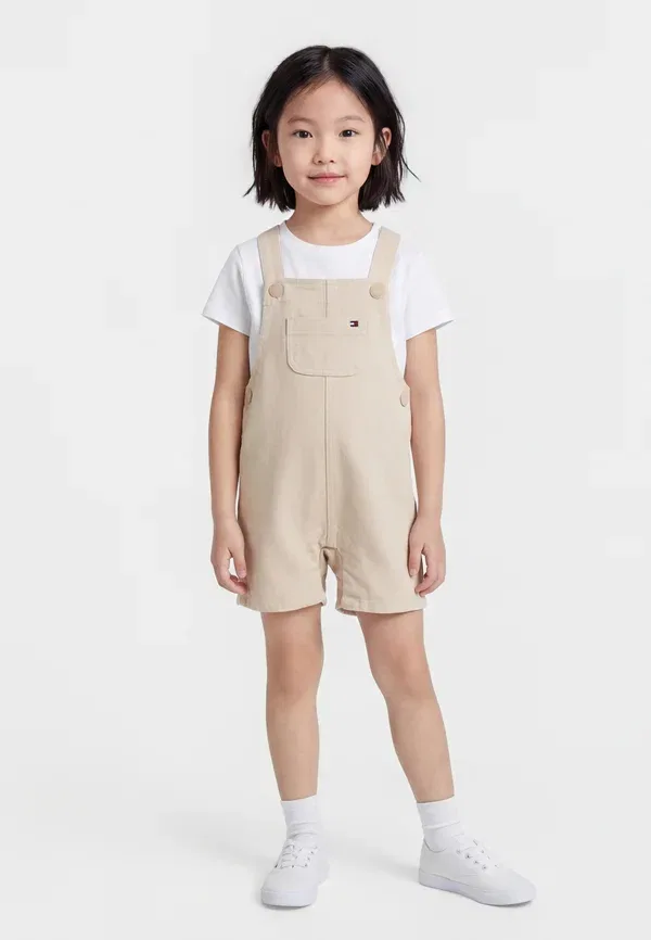 Комплект из футболки и шорт с завязкой Tommy Hilfiger, бежевый