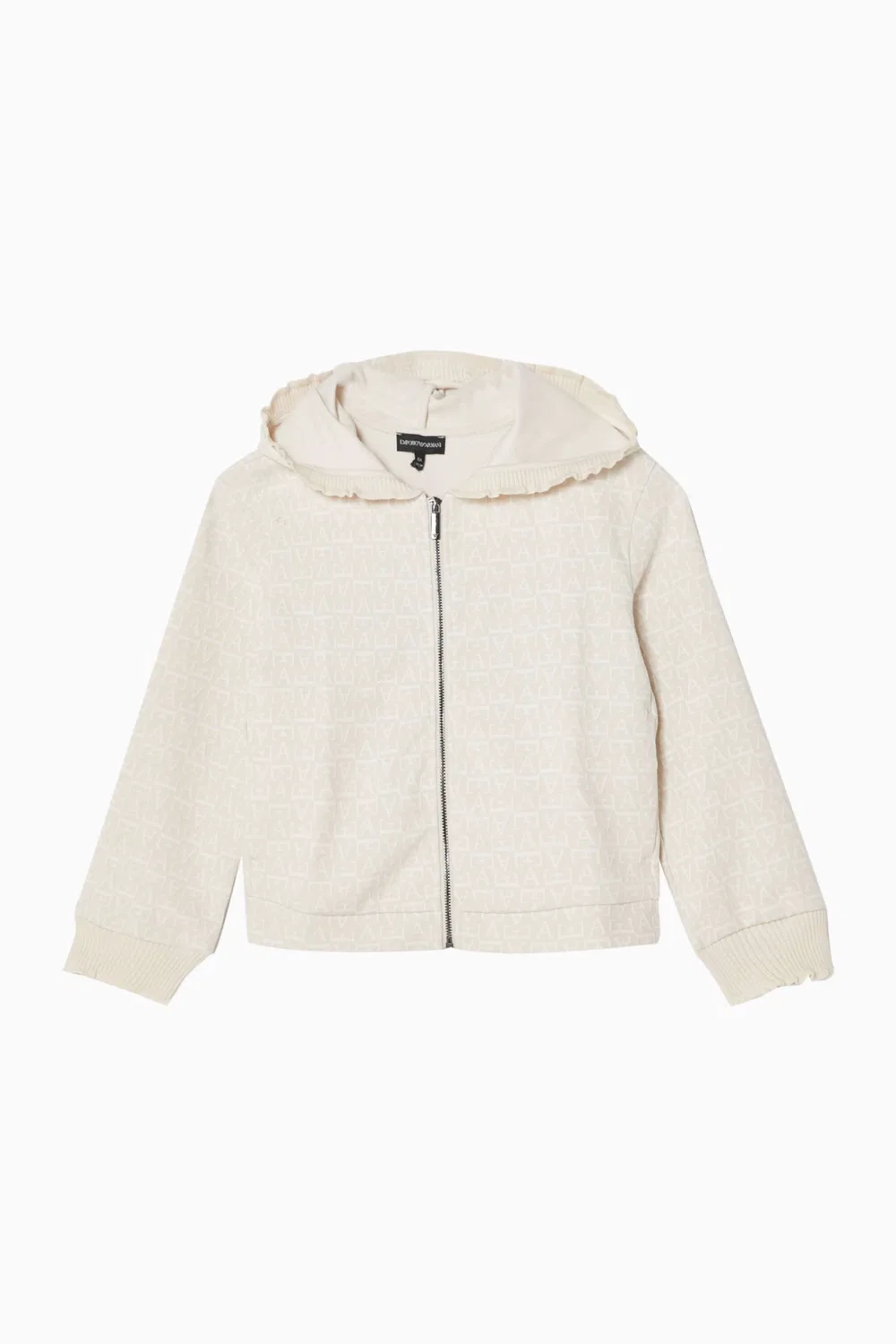 Худи на молнии с монограммой Emporio Armani