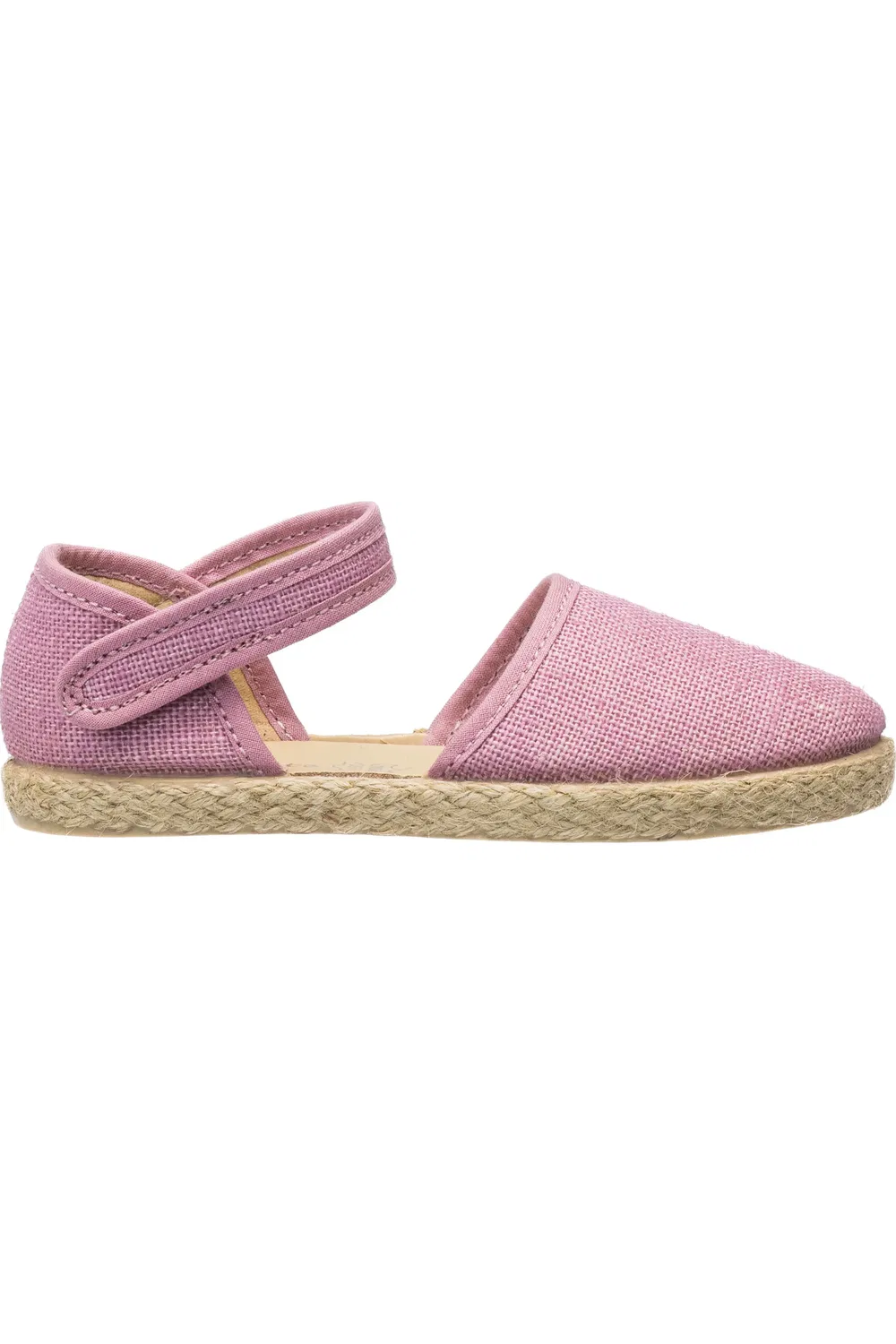 Сандалии детские из льна с регулируемым ремешком Classic Linen Elephantito, Mauve — фото 2